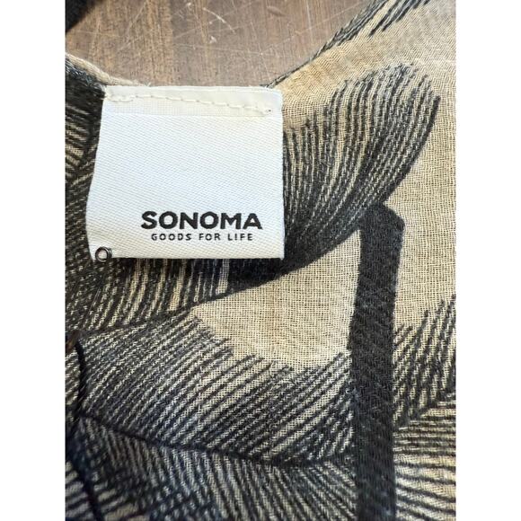NWT!! "SONOMA" Beachy Swimsuit Cover Up One Size MSRP-50.00 Palm Tree Poolside - Picture 6 of 8